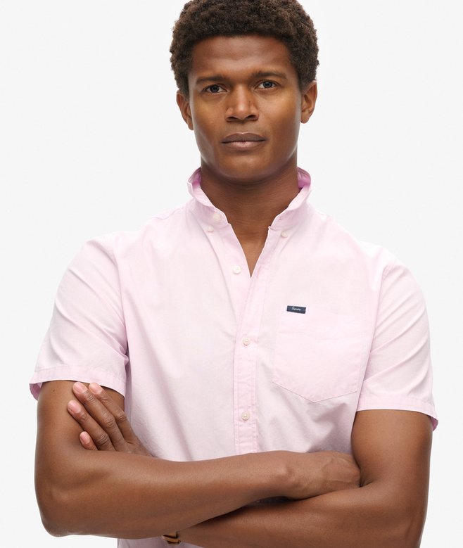 Superdry Camisa Oxford De Manga Corta Premium University