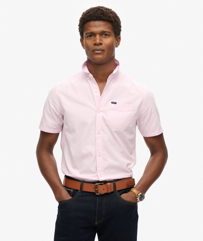 superdry Camisa Oxford de manga corta Premium University