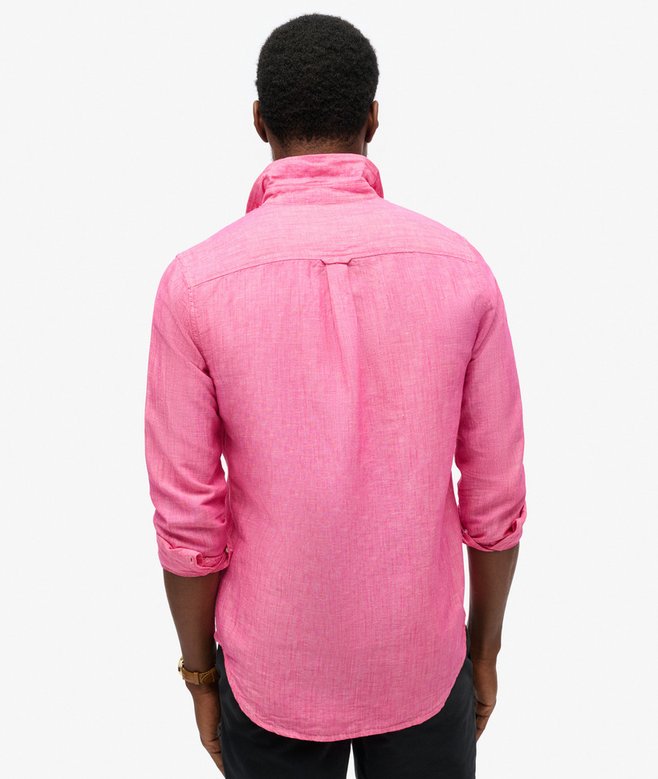 Superdry Camisa Studios En Lino Y Algodón Orgánico Con Cuello Abotonado