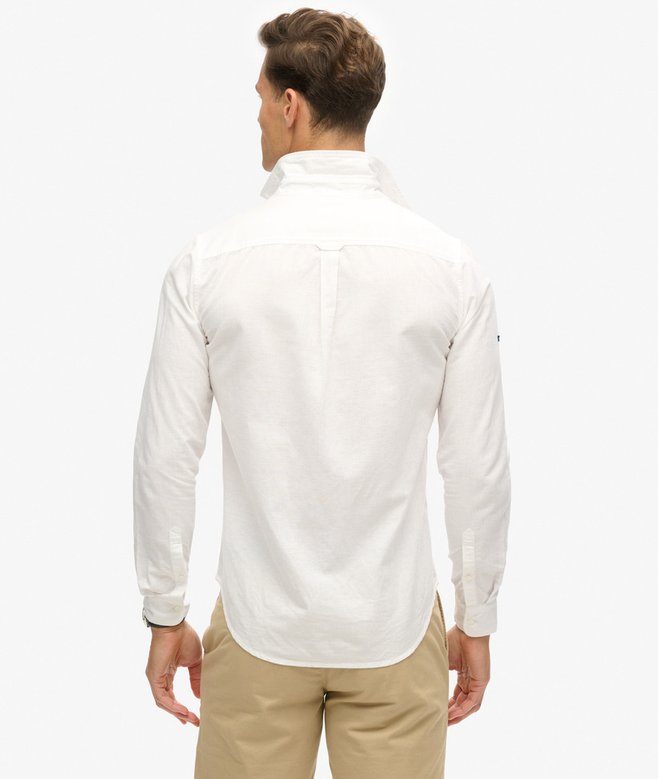 Superdry Camisa Studios En Lino Y Algodón Orgánico Con Cuello Abotonado