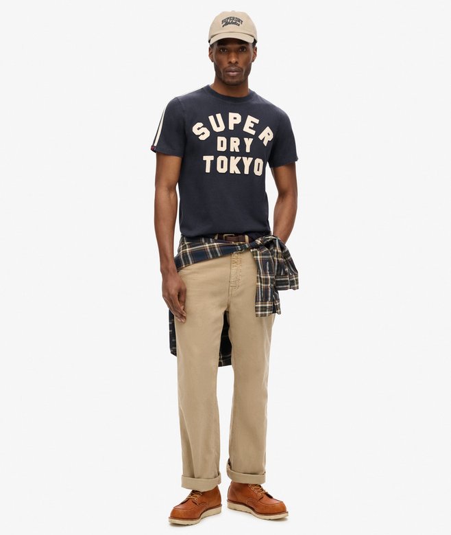 Superdry Camiseta A Rayas Con Logotipo Vintage Logo Athletic