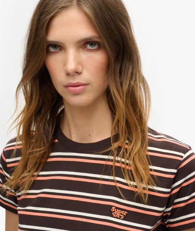 Superdry Camiseta Ajustada A Rayas Con Logotipo Essential