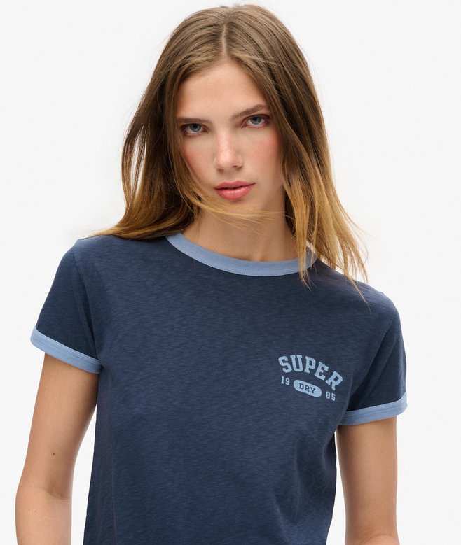 Superdry Camiseta Ajustada Athletic Essentials Ringer