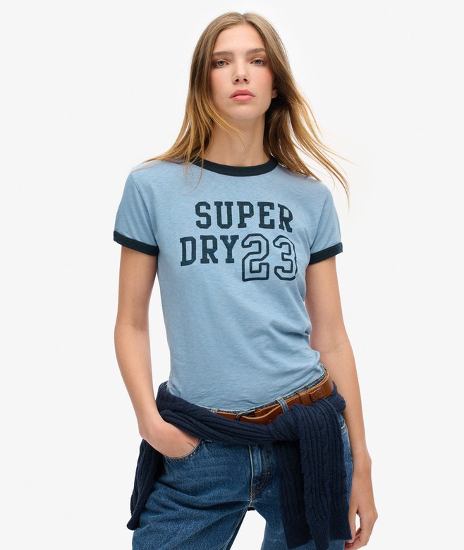 superdry Camiseta ajustada Athletic Essentials Ringer