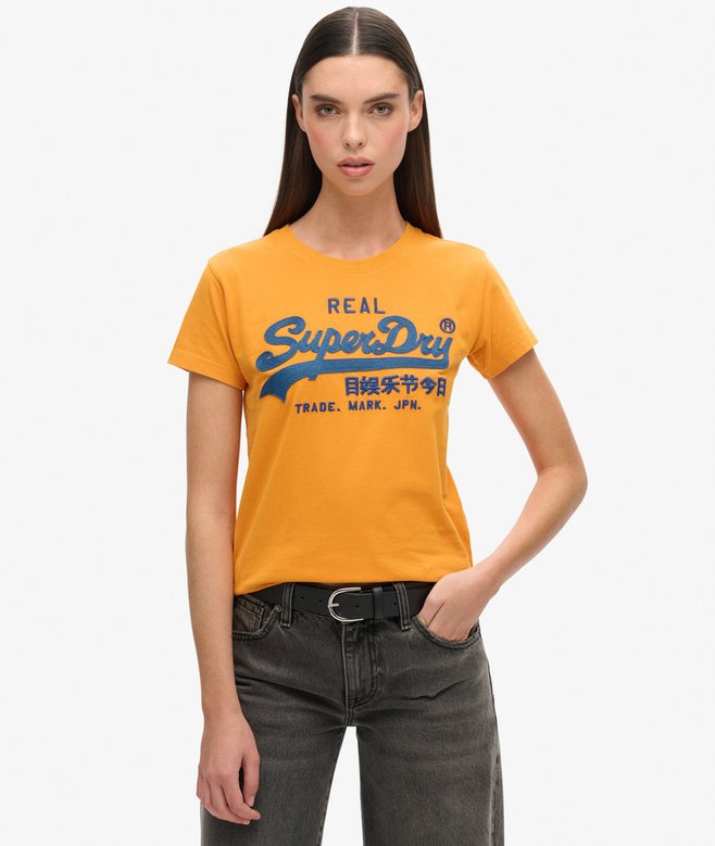 superdry Camiseta ajustada con logotipo Vintage bordado