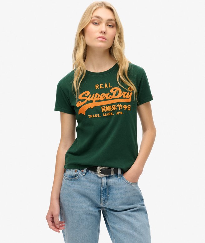 superdry Camiseta ajustada con logotipo Vintage bordado