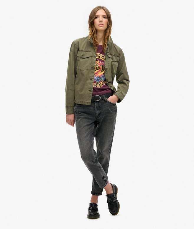 Superdry Camiseta Ajustada Con Strass Y Motivo De Tatuaje