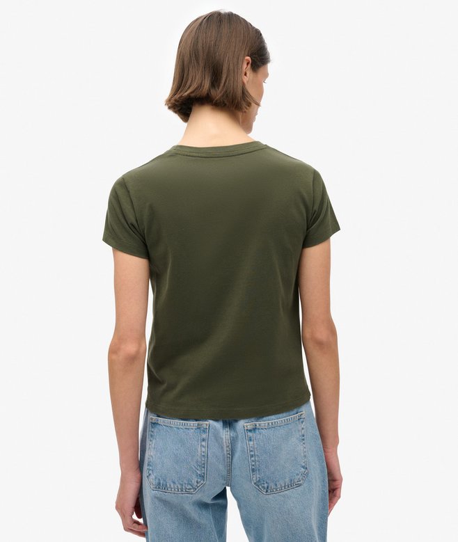Superdry Camiseta Ajustada Con Strass Y Motivo De Tatuaje