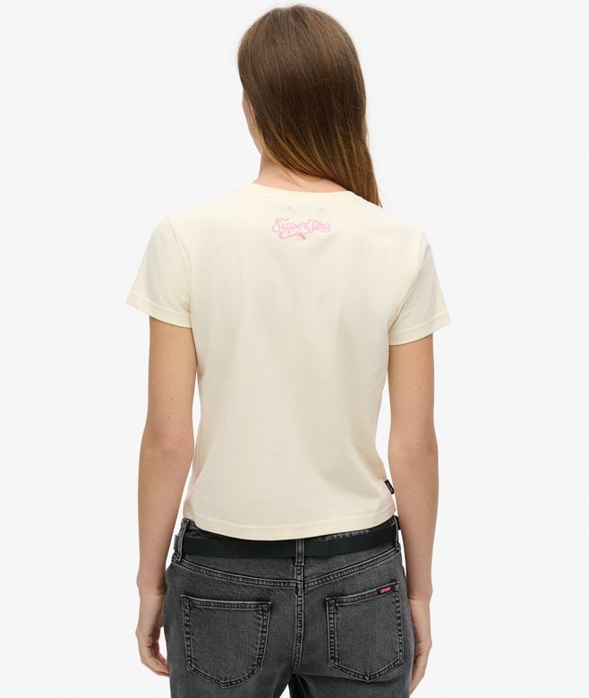 Superdry Camiseta Ajustada Con Strass Y Motivo De Tatuaje Pequeño