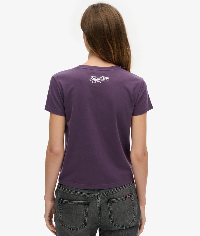 Superdry Camiseta Ajustada Con Strass Y Motivo De Tatuaje Pequeño