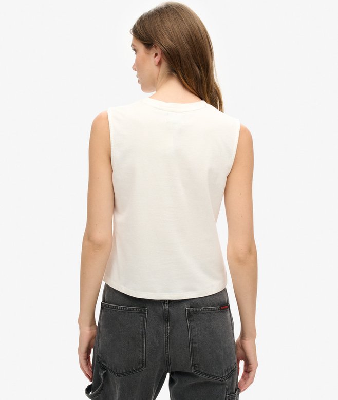 Superdry Camiseta Ajustada Sin Mangas Con Adornos Archive