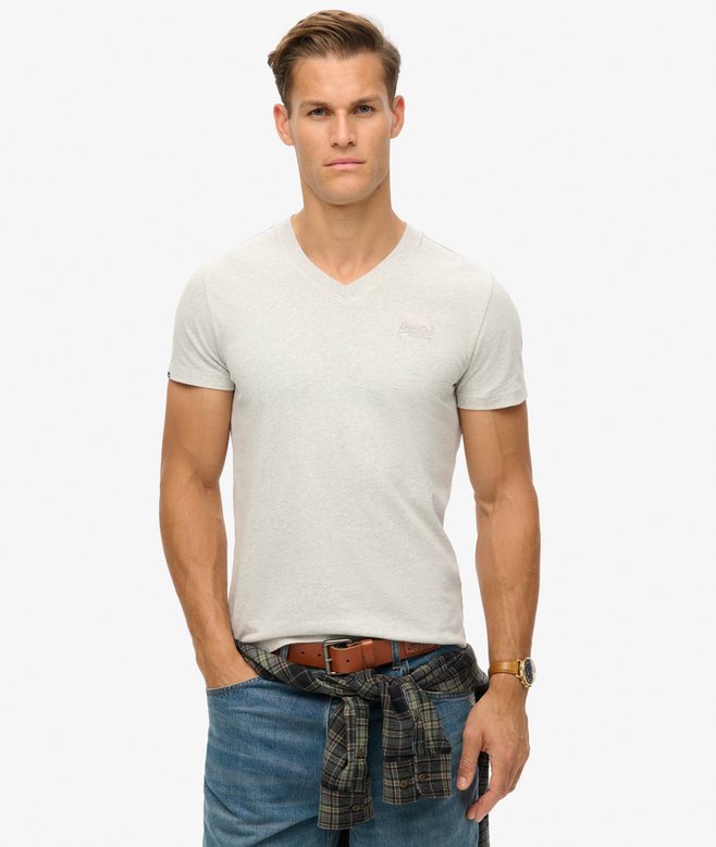 superdry Camiseta con cuello de pico en algodón orgánico Essential