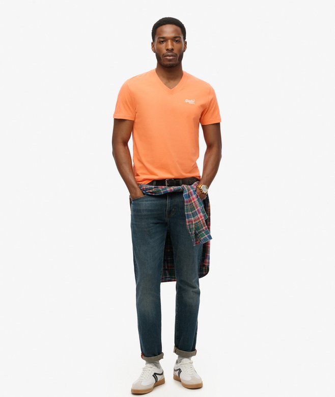 Superdry Camiseta Con Cuello De Pico En Algodón Orgánico Essential