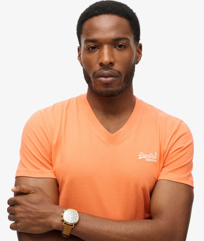 Superdry Camiseta Con Cuello De Pico En Algodón Orgánico Essential