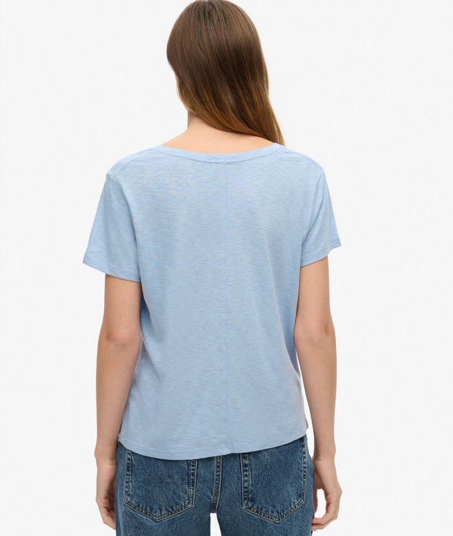 Superdry Camiseta Con Cuello De Pico Flameada Y Con Bordado