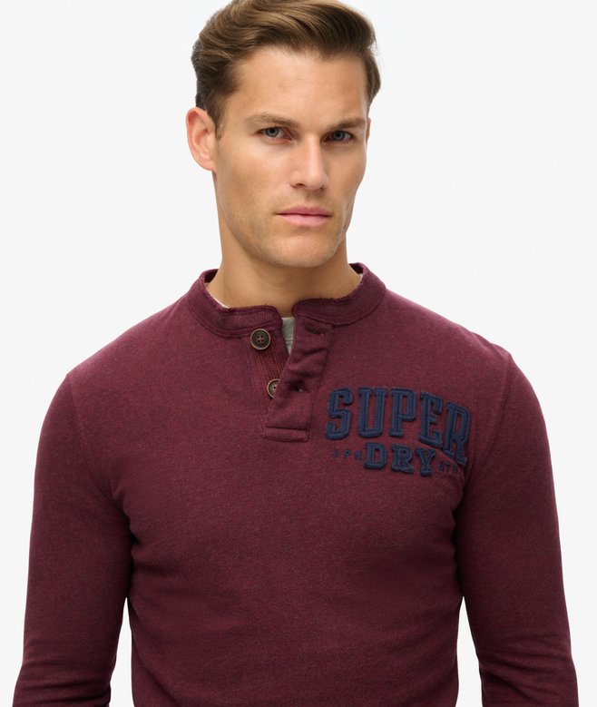 Superdry Camiseta Con Cuello Panadero De Manga Larga Vintage Athletic
