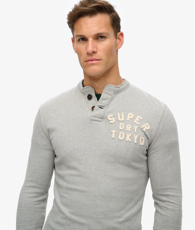 Superdry Camiseta Con Cuello Panadero De Manga Larga Vintage Athletic