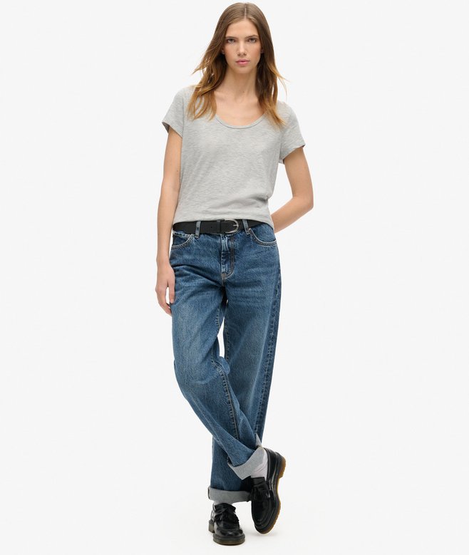 Superdry Camiseta Con Cuello Redondo Amplio Studios