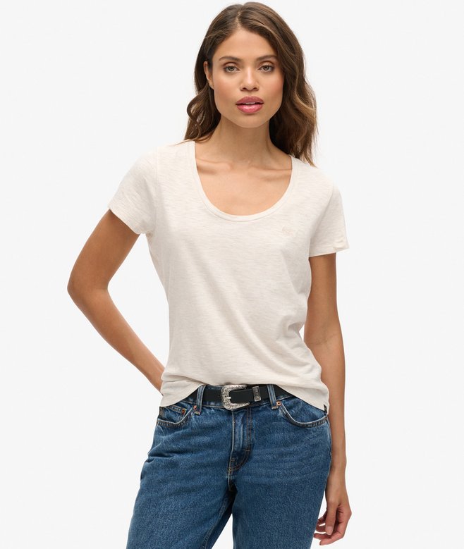 superdry Camiseta con cuello redondo amplio Studios