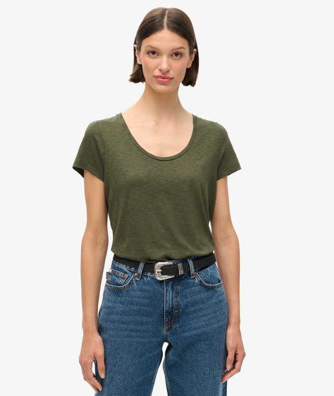 superdry Camiseta con cuello redondo amplio Studios