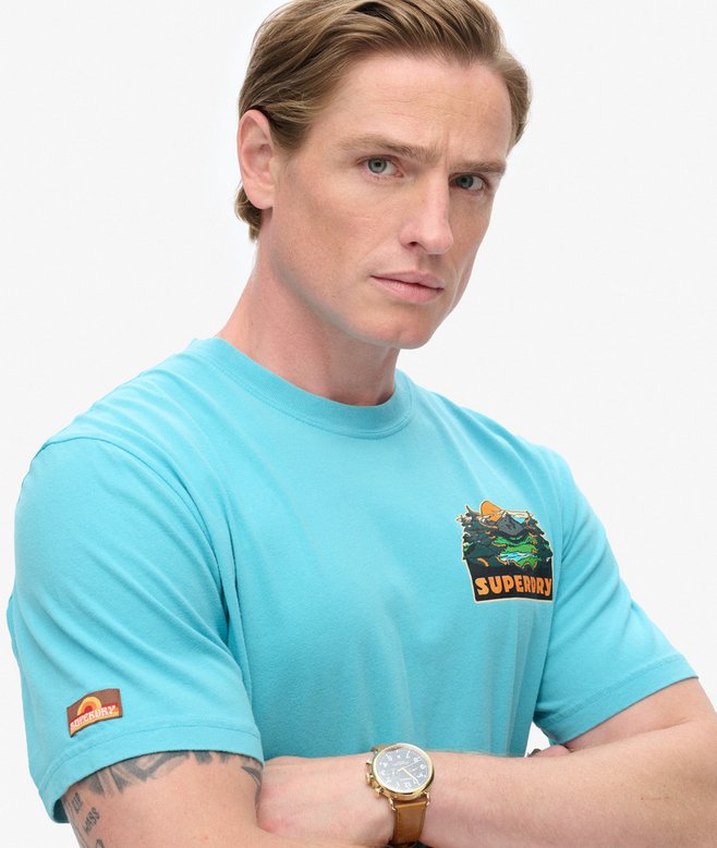 Superdry Camiseta Con Estampado En El Pecho Travel Postcard