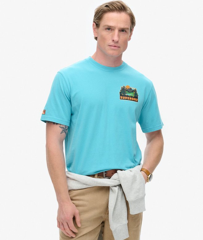 superdry Camiseta con estampado en el pecho Travel Postcard