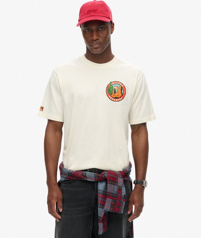 superdry Camiseta con estampado en el pecho Travel Postcard