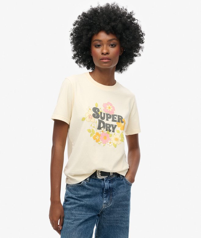 superdry Camiseta con estampado floral y logotipo Vintage Logo Scripted