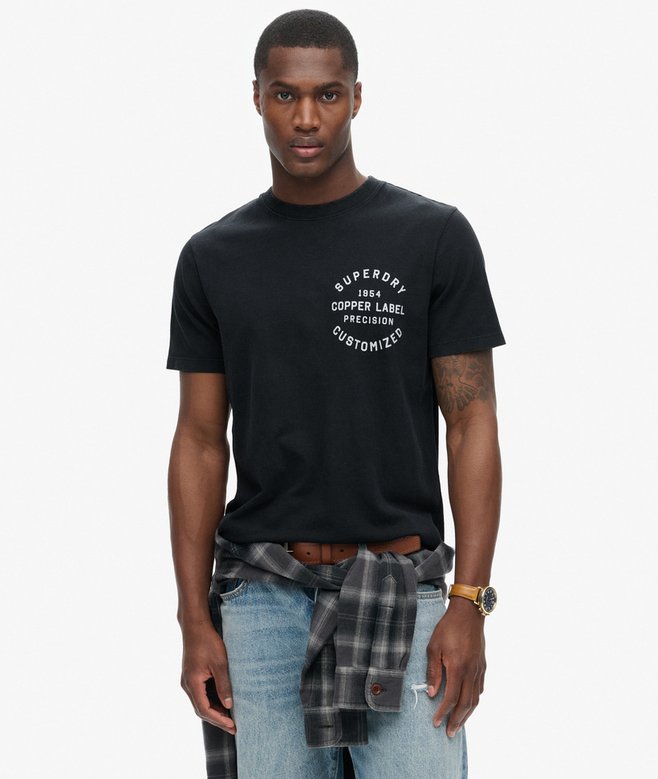 superdry Camiseta con gráfico en el pecho Copper Label