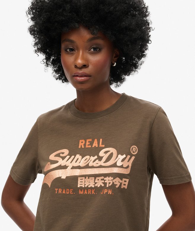 Superdry Camiseta Con Gráfico Logotipo VL Y Adornos