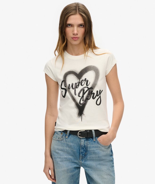 superdry Camiseta con mangas casquillo con adornos Punk