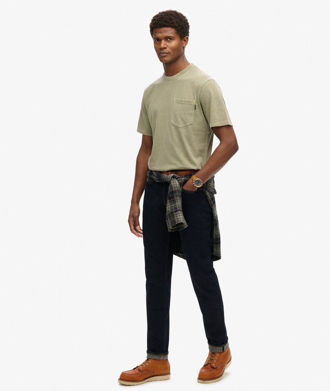 Superdry Camiseta Con Pespuntes Y Bolsillo En Contraste