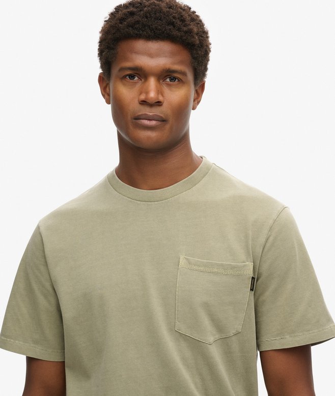 Superdry Camiseta Con Pespuntes Y Bolsillo En Contraste