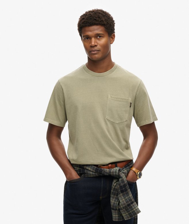 superdry Camiseta con pespuntes y bolsillo en contraste