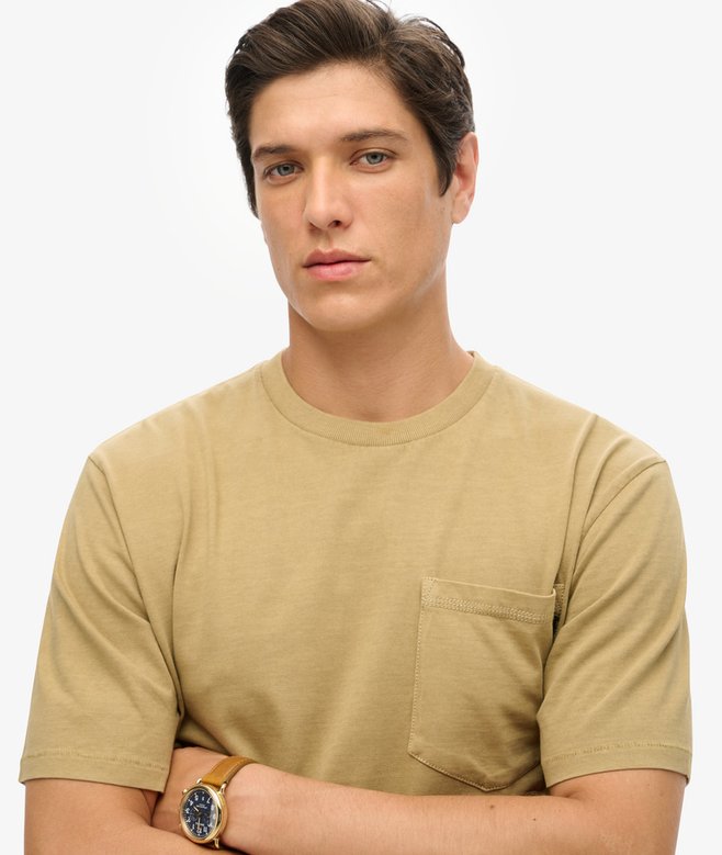 Superdry Camiseta Con Pespuntes Y Bolsillo En Contraste