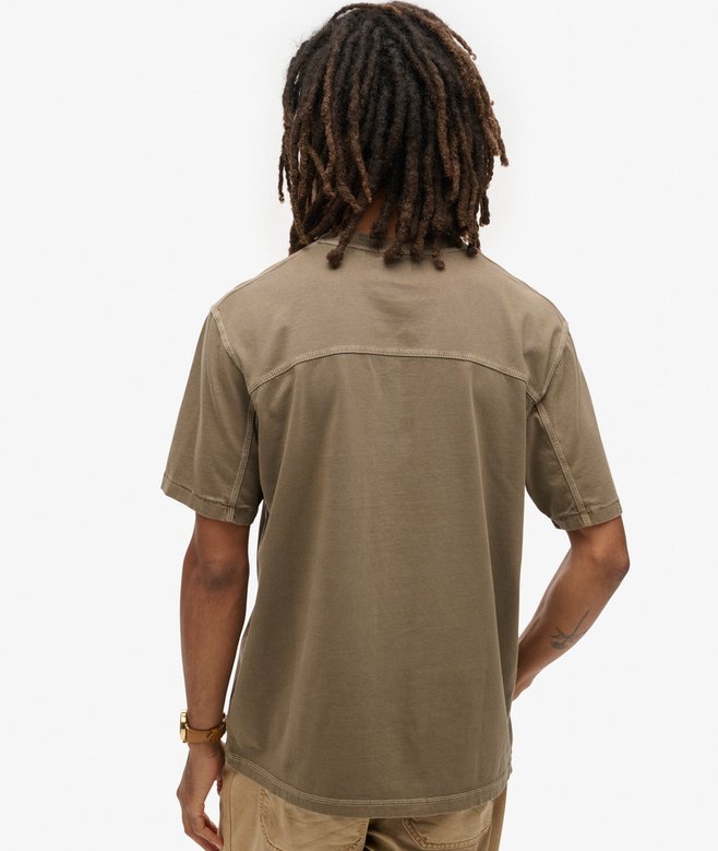 Superdry Camiseta Con Pespuntes Y Bolsillo En Contraste