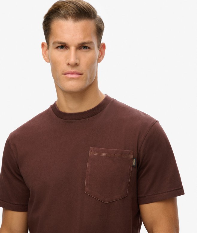 Superdry Camiseta Con Pespuntes Y Bolsillo En Contraste