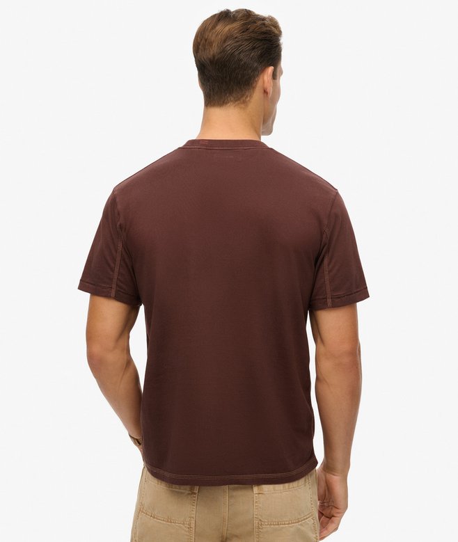Superdry Camiseta Con Pespuntes Y Bolsillo En Contraste