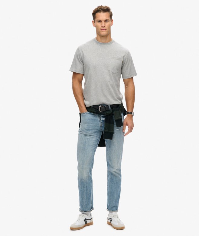 Superdry Camiseta Con Pespuntes Y Bolsillo En Contraste