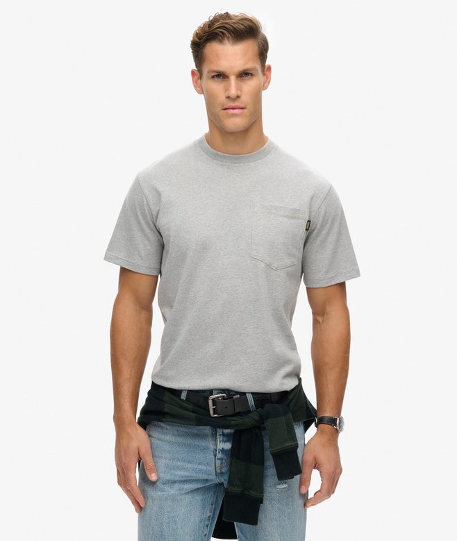 superdry Camiseta con pespuntes y bolsillo en contraste