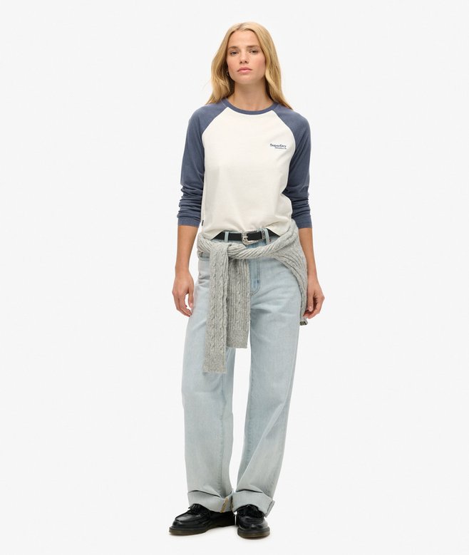 Superdry Camiseta De Béisbol De Manga Larga Con Logotipo Essential