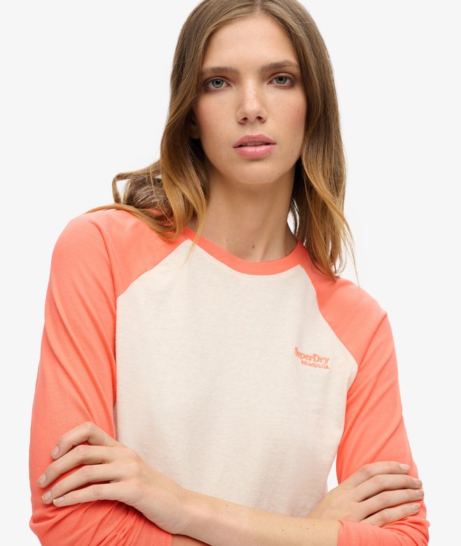 Superdry Camiseta De Béisbol De Manga Larga Con Logotipo Essential