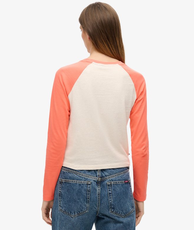 Superdry Camiseta De Béisbol De Manga Larga Con Logotipo Essential