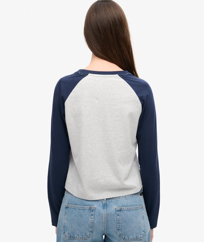 Superdry Camiseta De Béisbol De Manga Larga Con Logotipo Essential