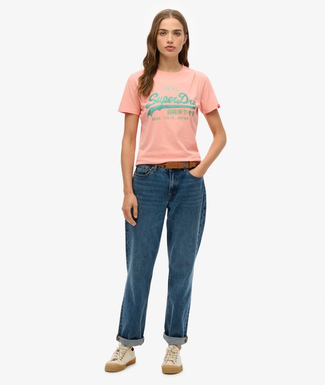 Superdry Camiseta De Corte Ajustado Con Logo Vintage Con Strass