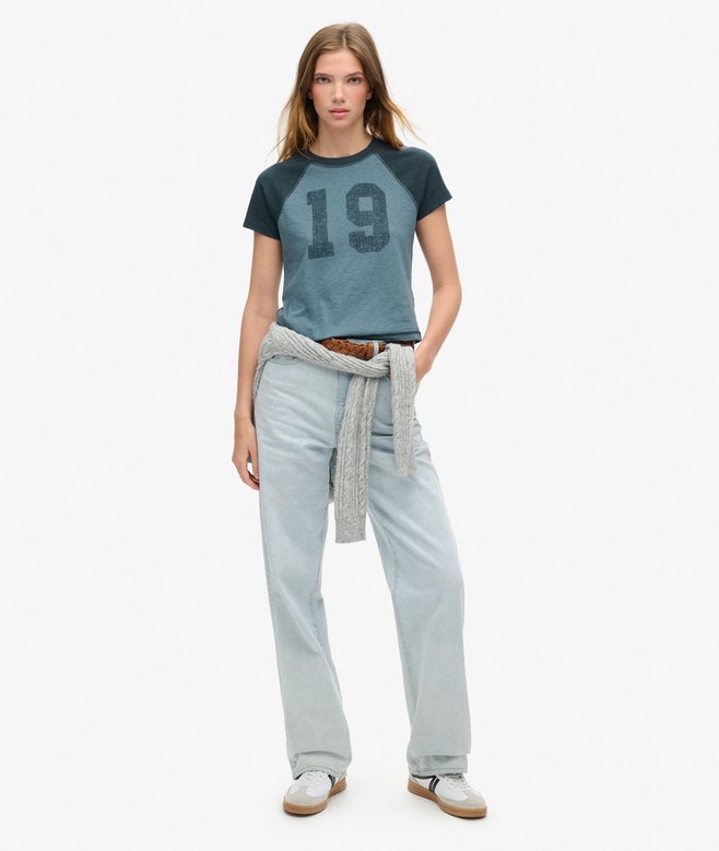 Superdry Camiseta De Corte Ajustado Con Mangas Raglán Athletic Essentials