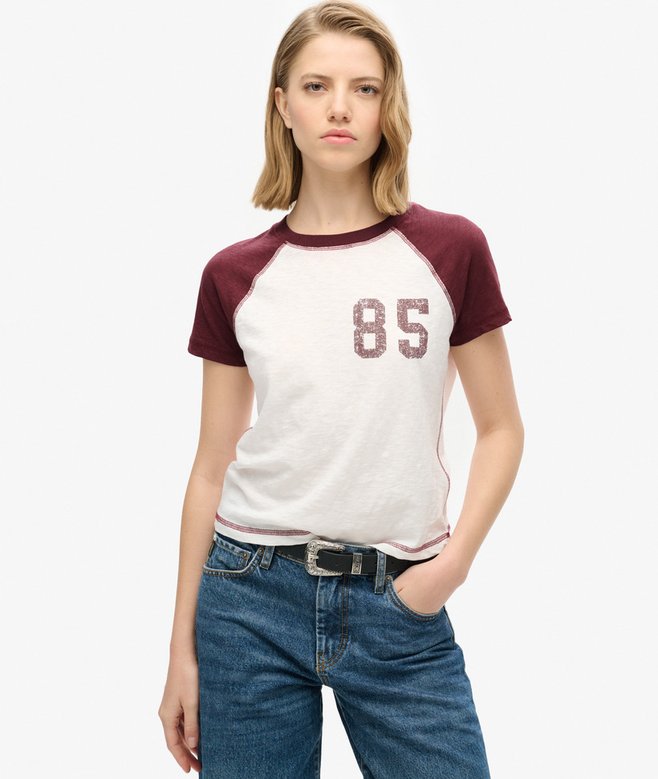 superdry Camiseta de corte ajustado con mangas raglán Athletic Essentials