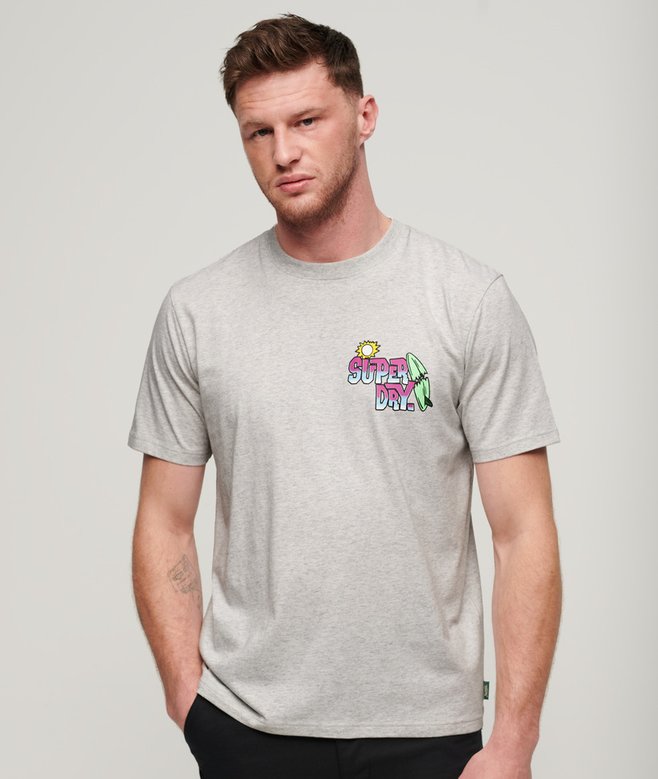 superdry Camiseta de corte holgado con gráfico en el pecho Neon Travel