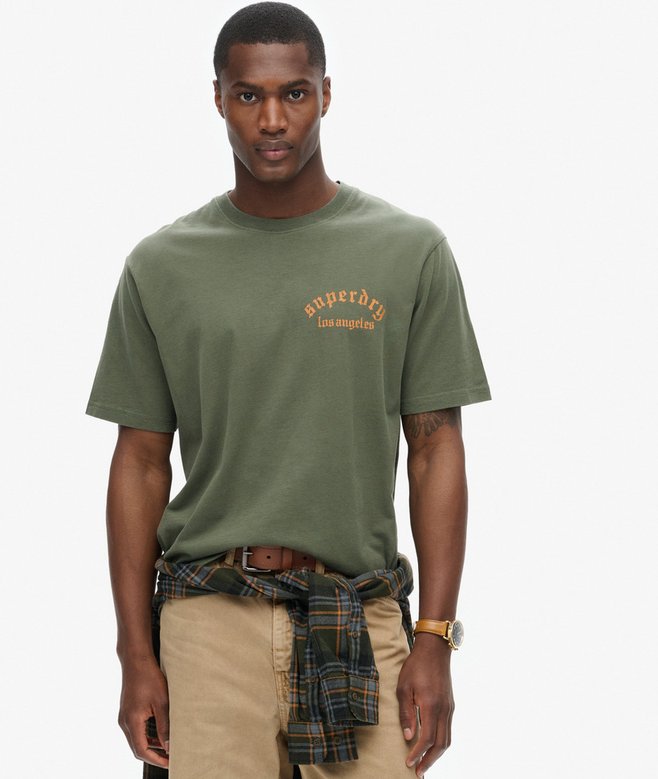 Superdry Camiseta De Corte Holgado Con Gráfico Tattoo En La Espalda