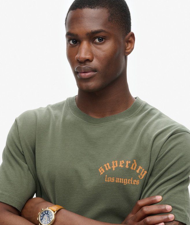 Superdry Camiseta De Corte Holgado Con Gráfico Tattoo En La Espalda